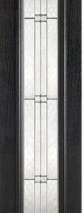 External Elegant Black and White Sidelight Double Glazed GRP Composite Door